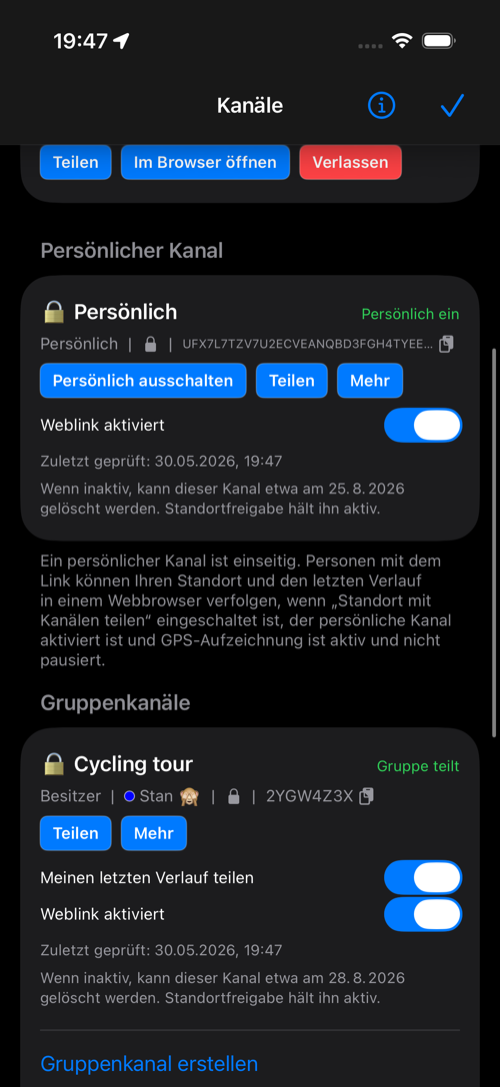 Persönlicher Kanal
