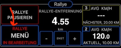 Rallye-Menü-Schaltfläche