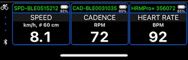 Ble cycling sensors dash