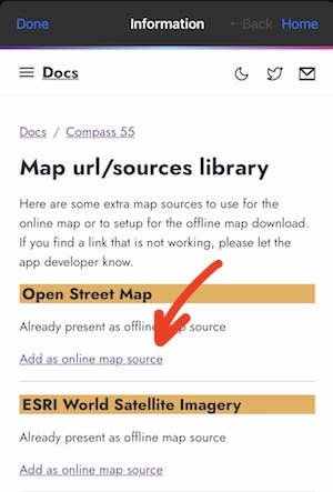 URL library menu