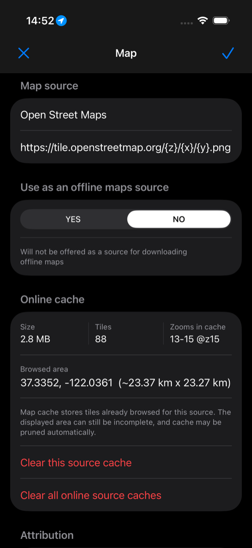 Online map source editor