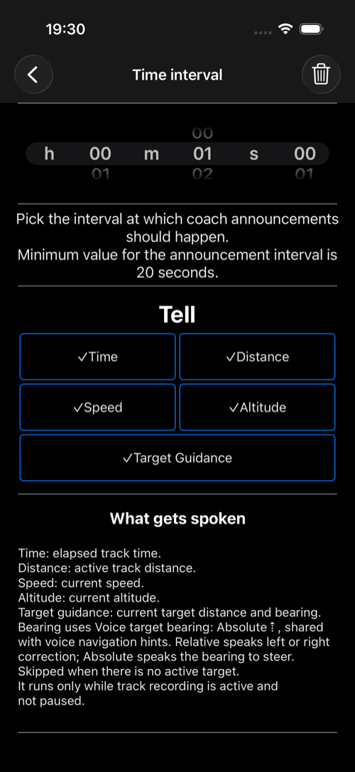 Time interval trigger