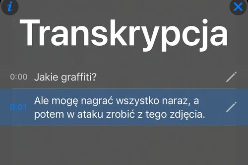 Świeżo rozpoznana transkrypcja ze źle usłyszanym pierwszym wierszem i błędnym ostatnim słowem