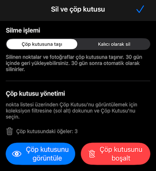 Çöp Kutusu Ayarları