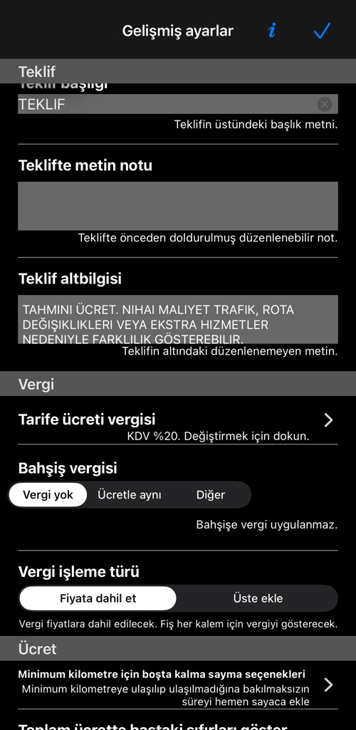 Teklif bölümü ve vergi bölümü: ücret vergisi, bahşiş vergisi, vergi işleyişi