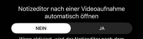 Derselbe Bildschirm mit ausgewähltem Video