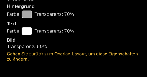 Die Zeile, die auf das Overlay-Layout verweist