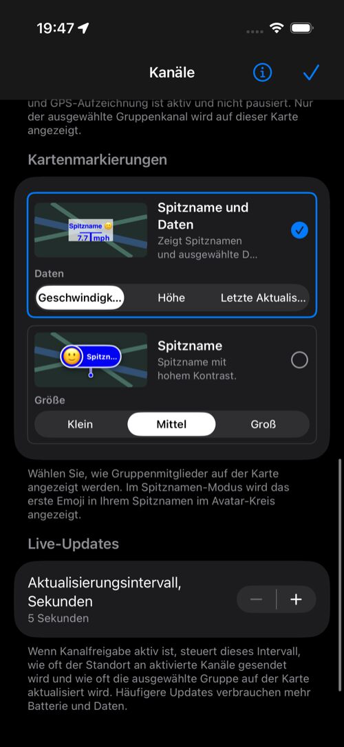 Kartenmarkierungen