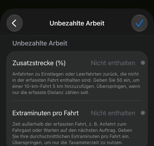 Unbezahlte Arbeit: Zusatzstrecke in Prozent und Extraminuten pro Fahrt