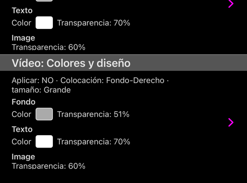 Fondo, texto e imagen, cada uno con su color y su transparencia