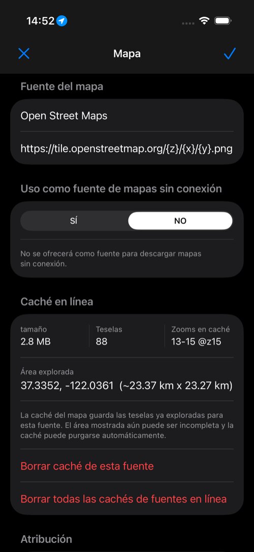 Editor de fuente de mapa en linea