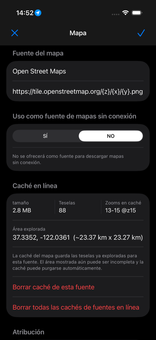 Editor de fuente de mapa en linea
