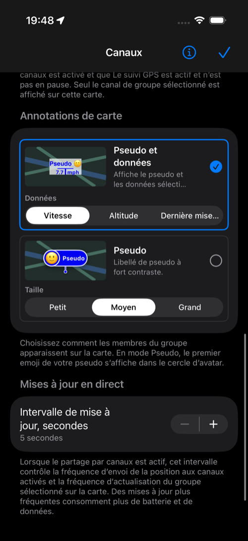 Annotations de carte