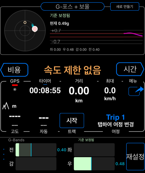 전체 모드 맥락에서의 G-Force + Bowl
