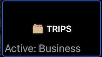 new trips menu button