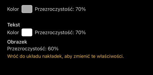 Wiersz odsyłający do układu nakładek