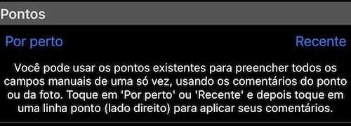 reutilização de pontos para comentários
