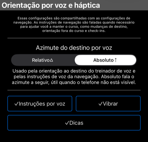 Orientação por voz e háptica