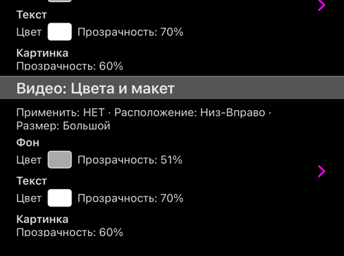 Фон, текст и изображение, у каждого свой цвет и своя прозрачность