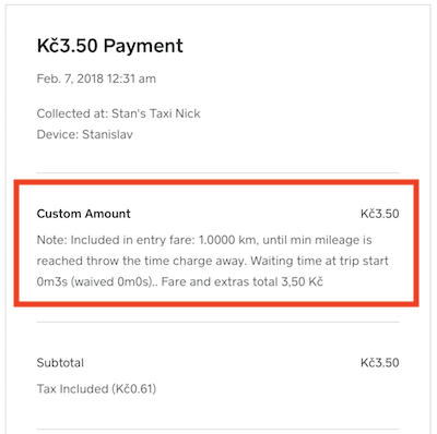 То же примечание целиком в записи транзакции Square