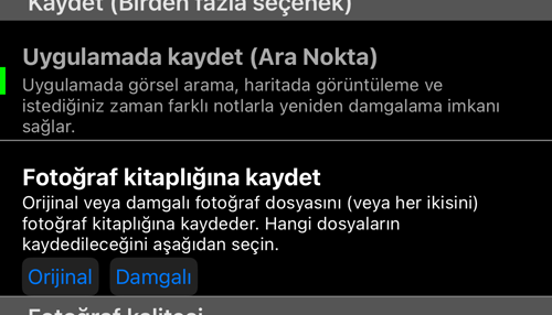Kayıt hedefleri; uygulamadan çıkan kopyaların her birinin kendi Orijinal ve damgalı seçimi vardır
