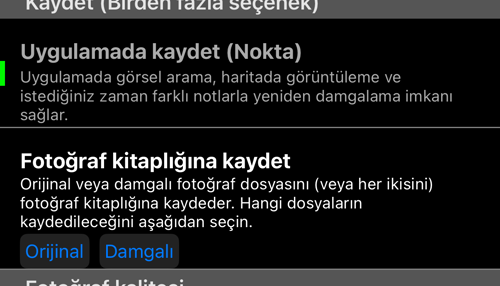 Kayıt hedefleri; uygulamadan çıkan kopyaların her birinin kendi Orijinal ve damgalı seçimi vardır