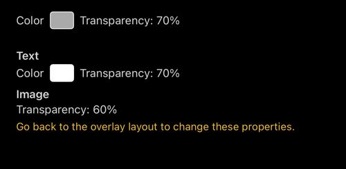 Dòng chỉ bạn quay lại overlay layout