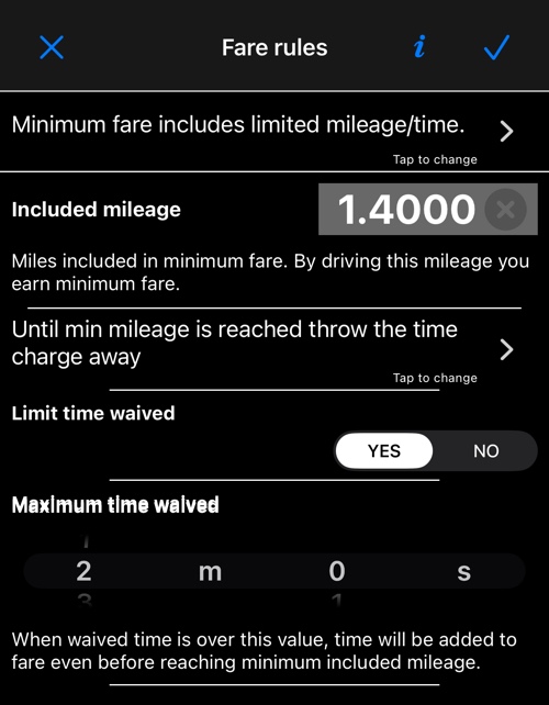 Minimum fare only covers limited mileage — Fare rules