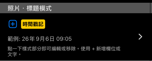 標題樣式區塊：樣式列、即時的 Sample，以及提示