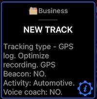 new track menu button